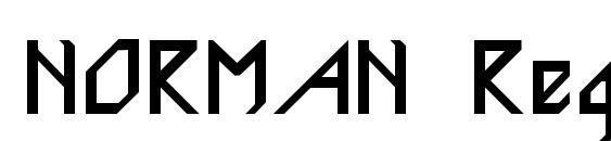 шрифт NORMAN Regular, бесплатный шрифт NORMAN Regular, предварительный просмотр шрифта NORMAN Regular