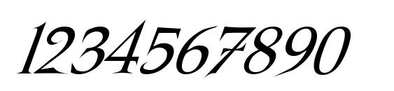 Nosferatu Oblique Font, Number Fonts