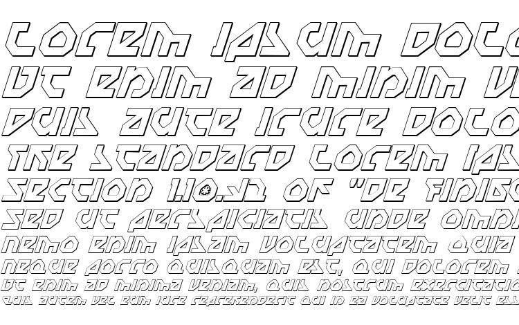 образцы шрифта Nostromo 3D Italic, образец шрифта Nostromo 3D Italic, пример написания шрифта Nostromo 3D Italic, просмотр шрифта Nostromo 3D Italic, предосмотр шрифта Nostromo 3D Italic, шрифт Nostromo 3D Italic