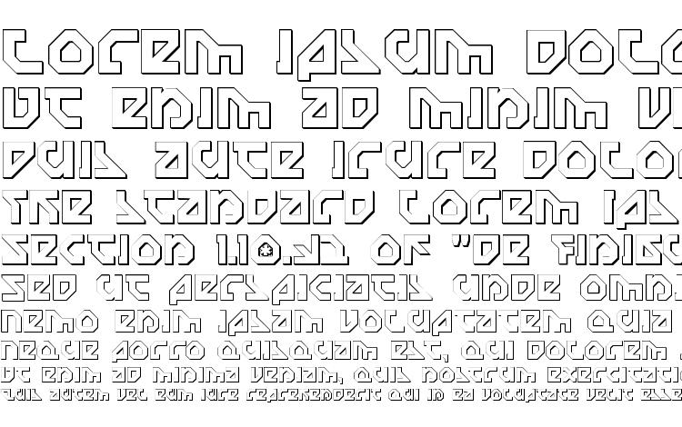 specimens Nostromo 3D font, sample Nostromo 3D font, an example of writing Nostromo 3D font, review Nostromo 3D font, preview Nostromo 3D font, Nostromo 3D font