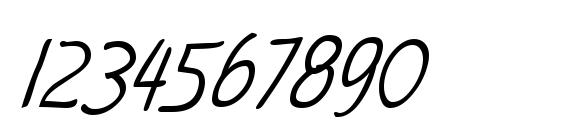 Notehand Bold Italic Font, Number Fonts