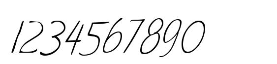 Notehand Italic Font, Number Fonts