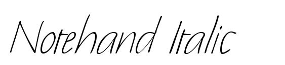 шрифт Notehand Italic, бесплатный шрифт Notehand Italic, предварительный просмотр шрифта Notehand Italic