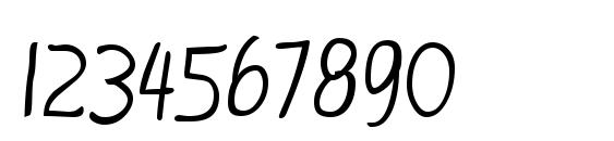 NotehandLefty Bold Italic Font, Number Fonts