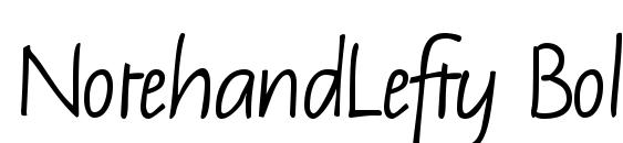 Шрифт NotehandLefty Bold Italic