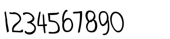 NotehandLefty Bold Font, Number Fonts