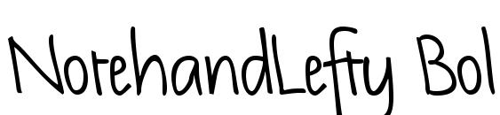 шрифт NotehandLefty Bold, бесплатный шрифт NotehandLefty Bold, предварительный просмотр шрифта NotehandLefty Bold