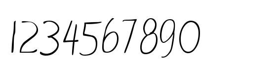 NotehandLefty Italic Font, Number Fonts