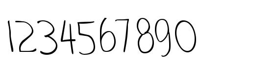 NotehandLefty Regular Font, Number Fonts