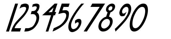 Nouveau Italic Font, Number Fonts