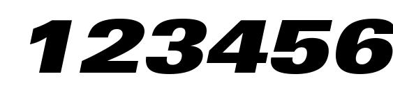 Nova Black Expanded SSi Black Expanded Italic Font, Number Fonts