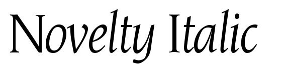 шрифт Novelty Italic, бесплатный шрифт Novelty Italic, предварительный просмотр шрифта Novelty Italic