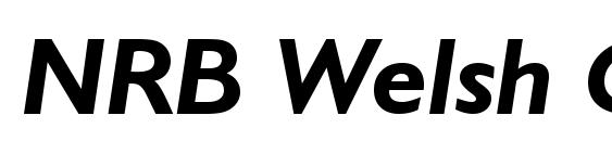 NRB Welsh Gillian Bold Italic Font