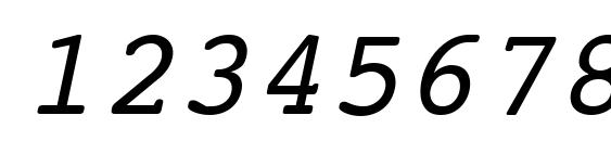 Ntcouriervk cyrillic normaloblique Font, Number Fonts