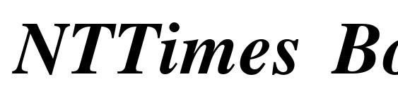 шрифт NTTimes BoldItalic, бесплатный шрифт NTTimes BoldItalic, предварительный просмотр шрифта NTTimes BoldItalic