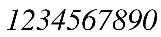 NTTimes NormalItalic Font, Number Fonts