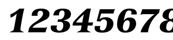 Nuance Black SSi Black Italic Font, Number Fonts