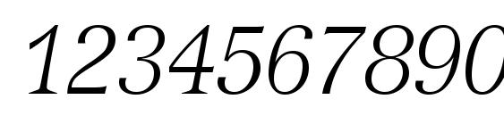 Nuance Light SSi Light Italic Font, Number Fonts