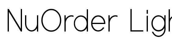 NuOrder Light Font, Free Fonts