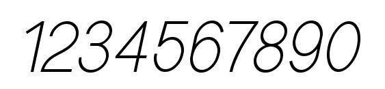 NuOrder LightItalic Font, Number Fonts