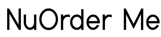 NuOrder Medium font, free NuOrder Medium font, preview NuOrder Medium font