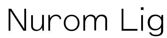Nurom Light font, free Nurom Light font, preview Nurom Light font