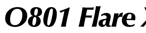 O801 Flare Xbold Italic Font