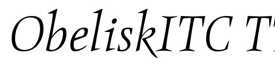 ObeliskITC TT Light Italic font, free ObeliskITC TT Light Italic font, preview ObeliskITC TT Light Italic font