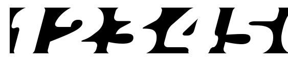 Obliquo Font, Number Fonts