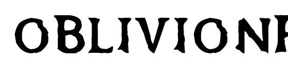 OblivionFont font, free OblivionFont font, preview OblivionFont font