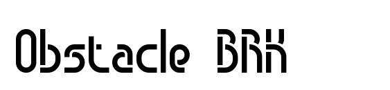 шрифт Obstacle BRK, бесплатный шрифт Obstacle BRK, предварительный просмотр шрифта Obstacle BRK