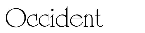 Occident font, free Occident font, preview Occident font