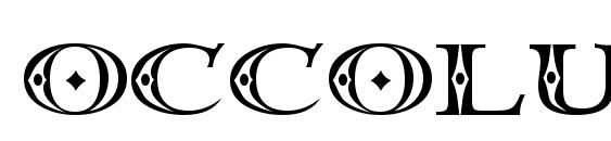 шрифт Occoluch, бесплатный шрифт Occoluch, предварительный просмотр шрифта Occoluch