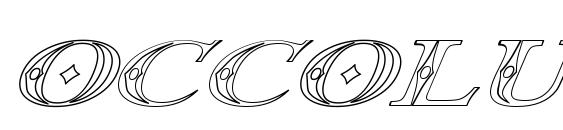 Occoluchi Italic Outline font, free Occoluchi Italic Outline font, preview Occoluchi Italic Outline font