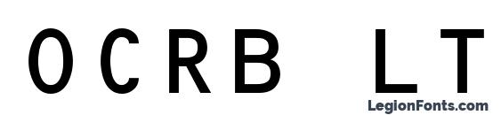 OCRB LT Alternate Font