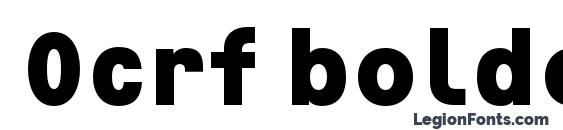 Ocrf boldosfc Font