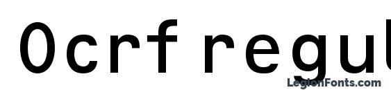 Ocrf regularc Font