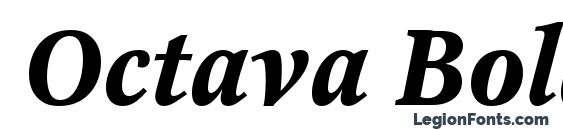Octava Bold Italic font, free Octava Bold Italic font, preview Octava Bold Italic font