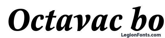 Octavac bolditalic font, free Octavac bolditalic font, preview Octavac bolditalic font
