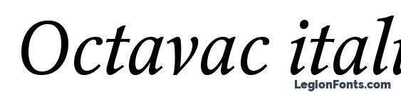 Octavac italic font, free Octavac italic font, preview Octavac italic font