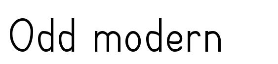 Odd modern font, free Odd modern font, preview Odd modern font