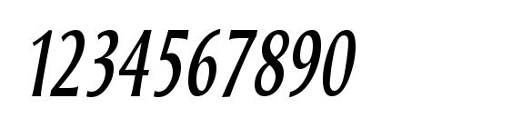 Odense Compr Italic Font, Number Fonts