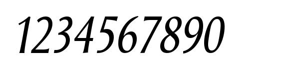 Odense Cond Italic Font, Number Fonts
