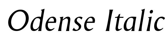 Odense Italic font, free Odense Italic font, preview Odense Italic font