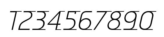Odyssee ITC Light Italic Font, Number Fonts