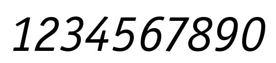 Officina Sans ITC Book Italic Font, Number Fonts