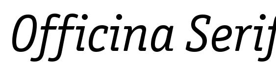 Шрифт Officina Serif ITC Book Italic