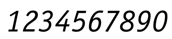 Шрифт Officinaserifbookc italic, Шрифты для цифр и чисел