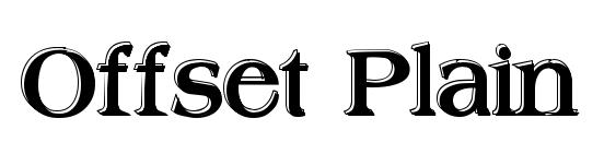 Offset Plain font, free Offset Plain font, preview Offset Plain font
