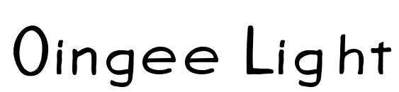 шрифт Oingee Light, бесплатный шрифт Oingee Light, предварительный просмотр шрифта Oingee Light
